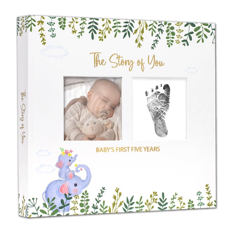 Only Zest Keepsake Baby Memory Book for Boys and Girls - First 5 Years Baby Book Journal with Photo Album - Scrapbook Kit for Milestones, Gender Neutral Gifts - Image 1