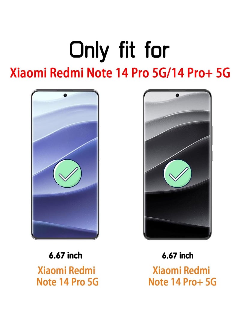 DUSALA Screen Protector for Xiaomi Redmi Note 14 Pro/14 Pro Plus/14 Pro+ Full Coverage Anti-Scratch High Transparency Anti-fingerprint Premium Tempered Glass Protector - Image 2