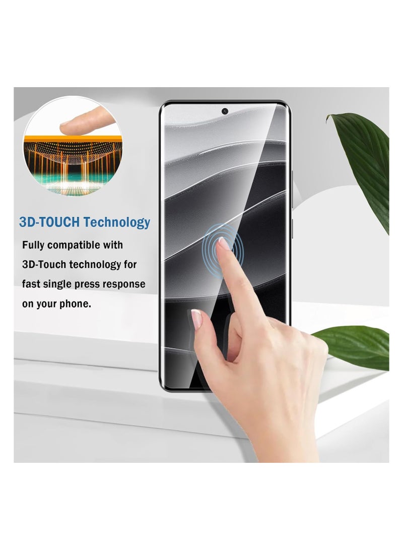 DUSALA Screen Protector for Xiaomi Redmi Note 14 Pro/14 Pro Plus/14 Pro+ Full Coverage Anti-Scratch High Transparency Anti-fingerprint Premium Tempered Glass Protector - Image 4