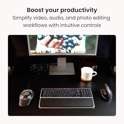 Contour Design كونتور ديزاين شاتل برو v2 – وحدة تحكم وسائط متعددة مع عجلة جوج و 15 زر قابل للبرمجة مخصص | مثالي لتحرير الفيديو والصوت والصور | متوافق مع ماك وبي سي - Image 2