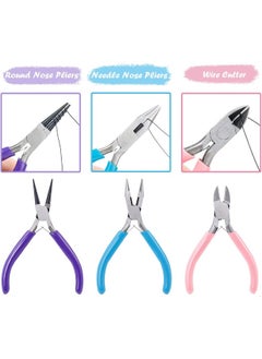 SHOWAY 3pcs Jewelry Pliers Wire Cutter Pliers Needle Nose Pliers for Home Jewellery Making Wire Wrapping DIY Crafts  - Image 2