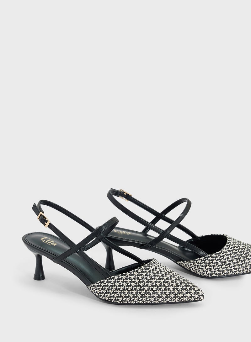 ELLA Heeled Mule With Buckle  - Image 4