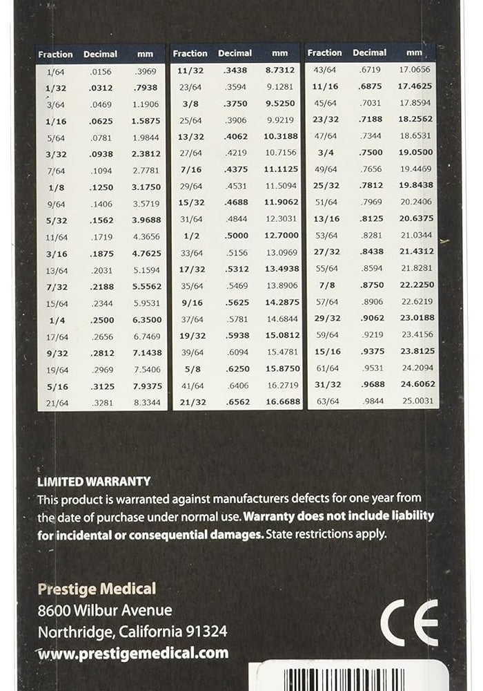 Prestige Medical NCD EKG Calipers with Plastic Protective Cover and Moulded Ruler - Image 3