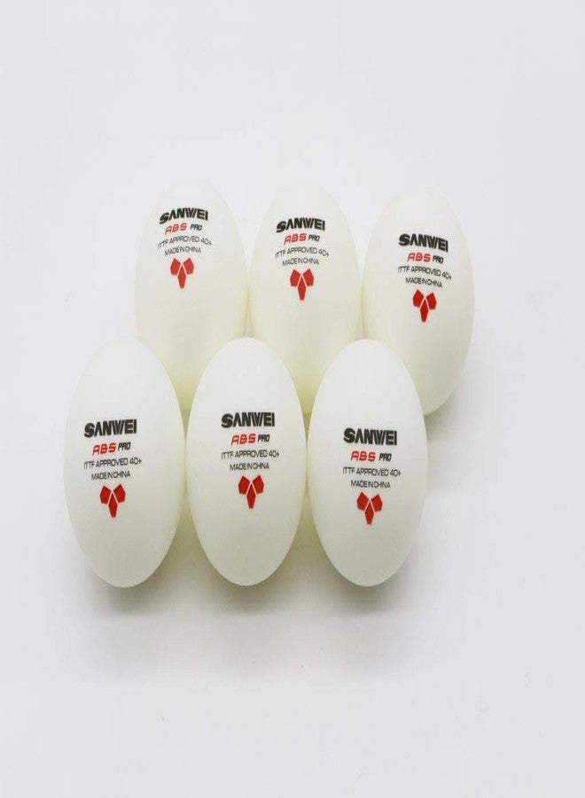 Sanwei 3 Star ABS Professional Table Tennis Balls - Pack of 6 - White - ITTF Approved Competition approved Ping Pong Balls - Image 5