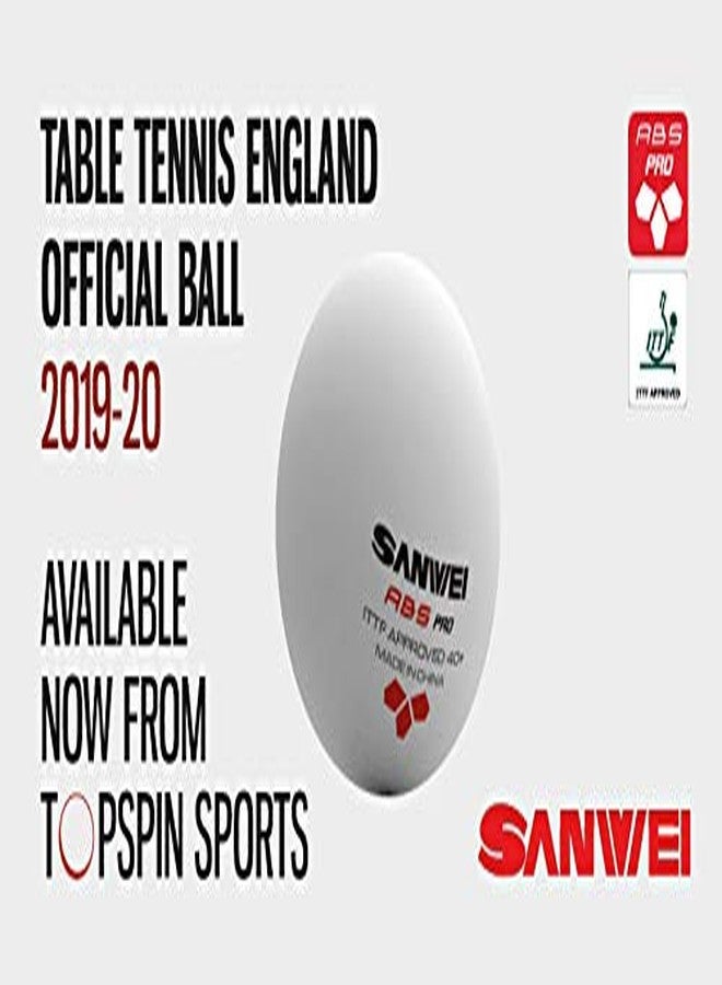 Sanwei 3 Star ABS Professional Table Tennis Balls - Pack of 6 - White - ITTF Approved Competition approved Ping Pong Balls - Image 2