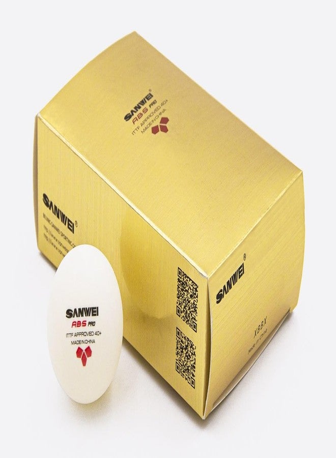 Sanwei 3 Star ABS Professional Table Tennis Balls - Pack of 6 - White - ITTF Approved Competition approved Ping Pong Balls - Image 1