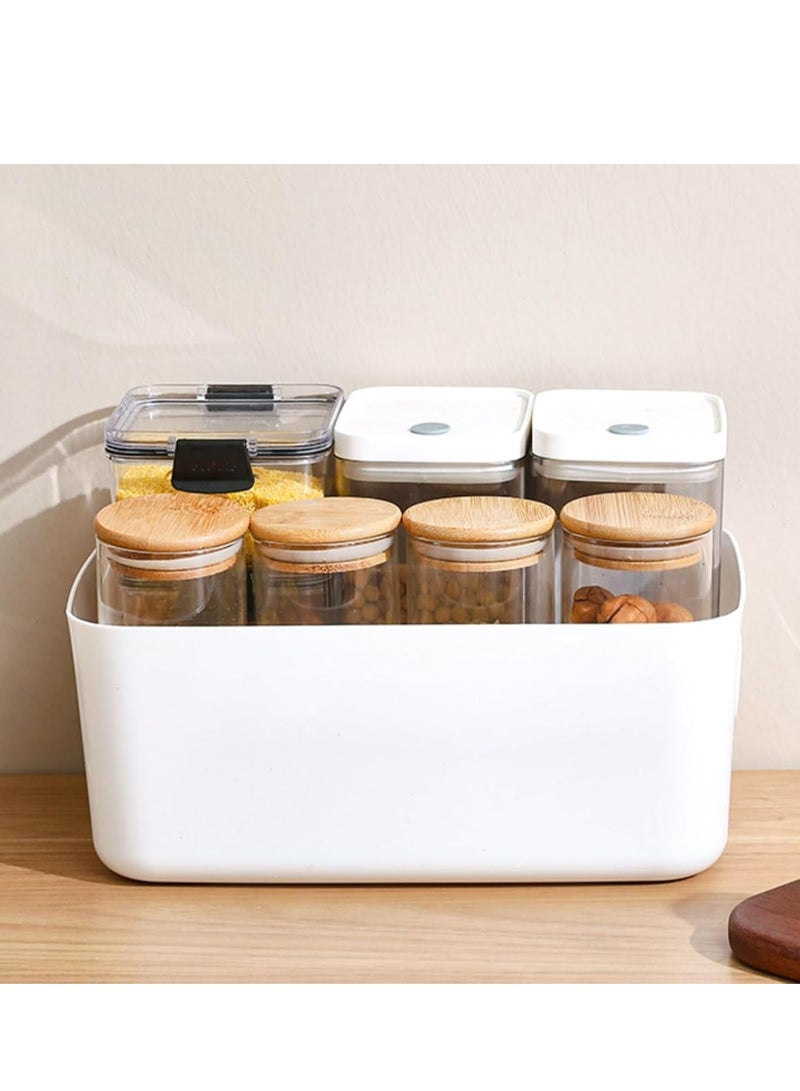 إسكدنيا مجموعة من 6 صناديق تخزين، سلالم تخزين معززة منظم خزانات لفصول دراسية وحمامات - Image 3