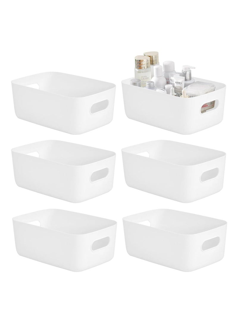 إسكدنيا مجموعة من 6 صناديق تخزين، سلالم تخزين معززة منظم خزانات لفصول دراسية وحمامات - Image 1