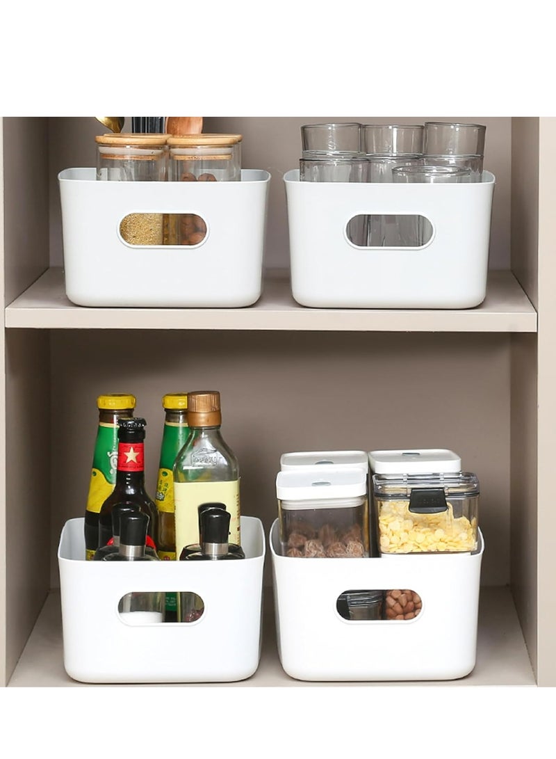 إسكدنيا مجموعة من 6 صناديق تخزين، سلالم تخزين معززة منظم خزانات لفصول دراسية وحمامات - Image 4