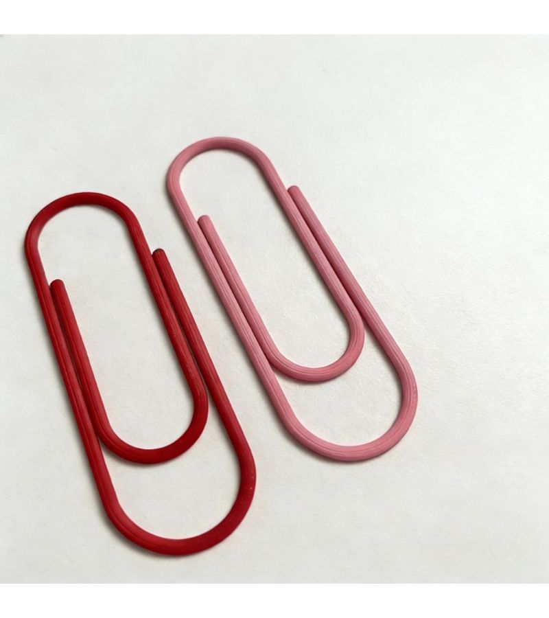 Plastic Oversized Paper Clip Bookmarks 5.71 Inch Pink Blue for Book Lovers - Image 3