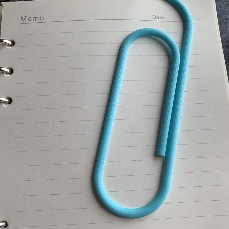 Plastic Oversized Paper Clip Bookmarks 5.71 Inch Pink Blue for Book Lovers - Image 4