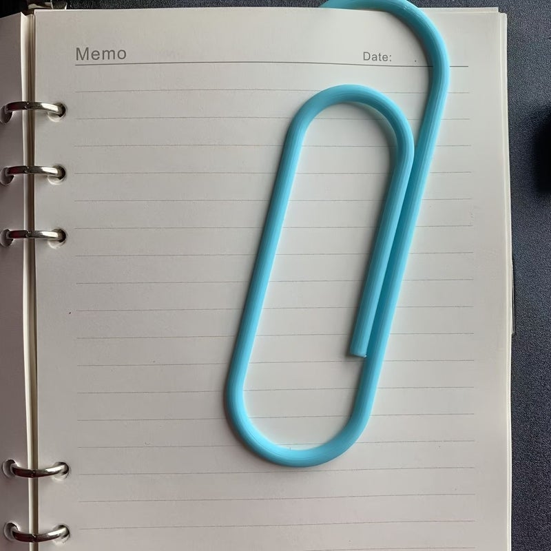 Plastic Oversized Paper Clip Bookmarks 5.71 Inch Pink Blue for Book Lovers - Image 5