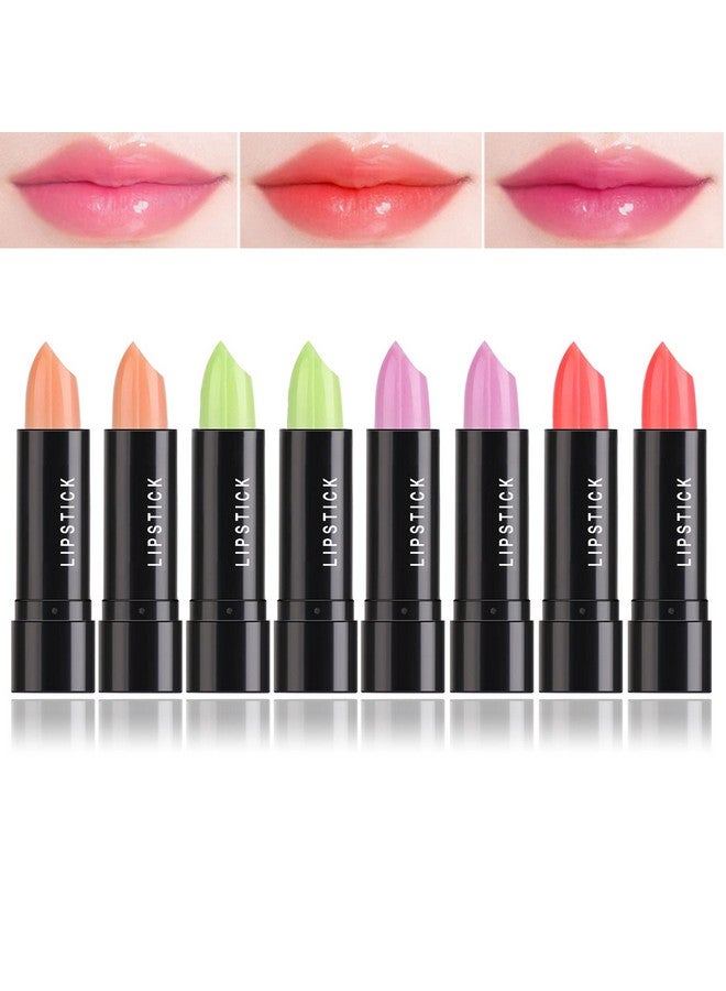 Fusang 8 Pack Crystal Jelly Color Changing Lipstick Tinted Lip Balm Stain,Magic Lipstick Temperature Color Change Lip Gloss Long Lasting Waterproof Lip Moisturizer Lipstick Set - Image 2