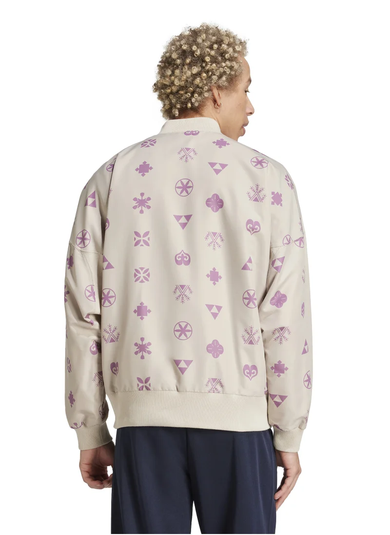 Adidas Bloom Sky Print Woven Bomber Jacket