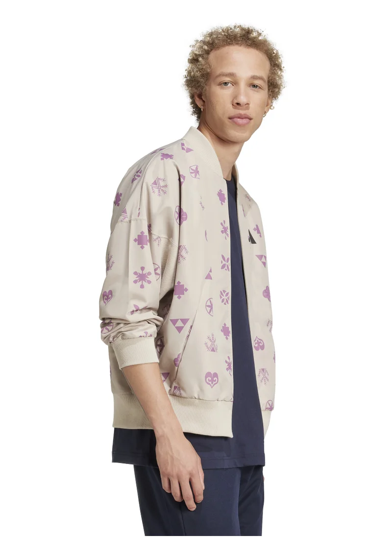 Adidas Bloom Sky Print Woven Bomber Jacket