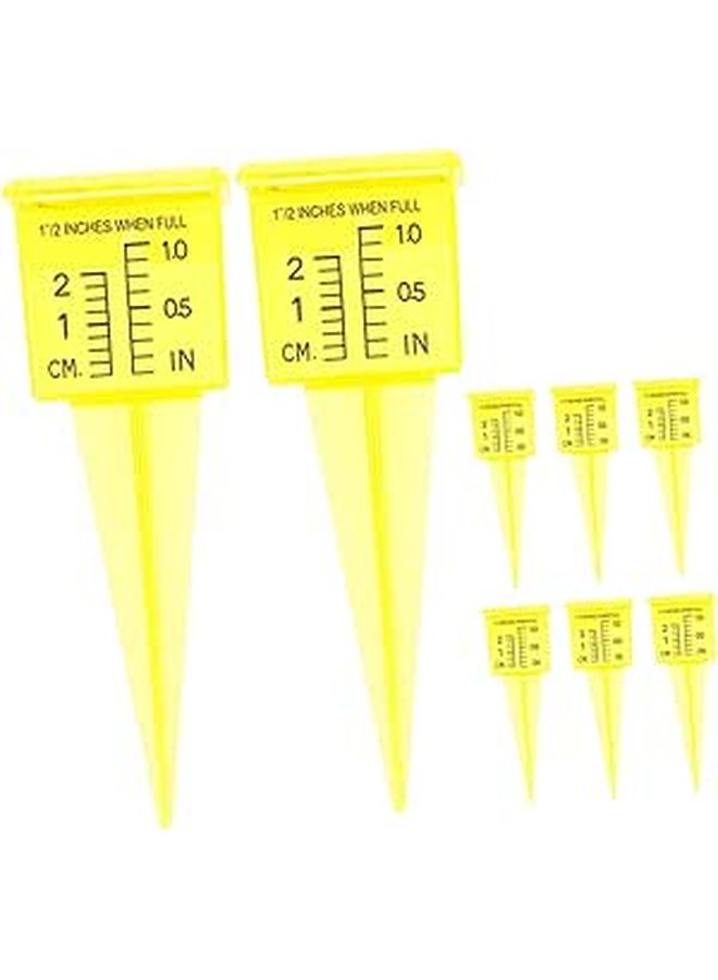 8 Plastic Rain Gauges 1.5 Inch Outdoor Measuring Tool for Lawn Garden Weather Monitor - Image 1