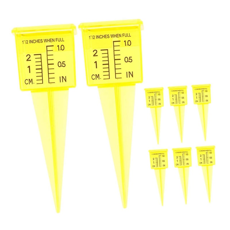 8 Plastic Rain Gauges 1.5 Inch Outdoor Measuring Tool for Lawn Garden Weather Monitor - Image 2