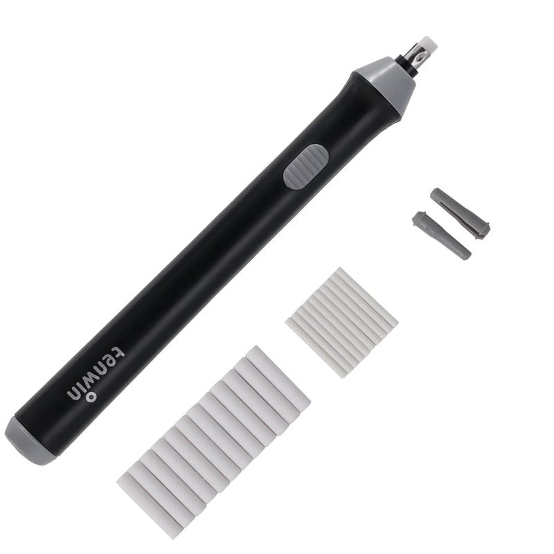 Tihoo Electric Eraser, Battery Operated Eraser Kit with 22pcs Additional Replaceable Rubbers for Artists, Automatic Portable Pencil Eraser for Sketching Pencils/Drafting/Drawing/Graphite Pencils - Image 1
