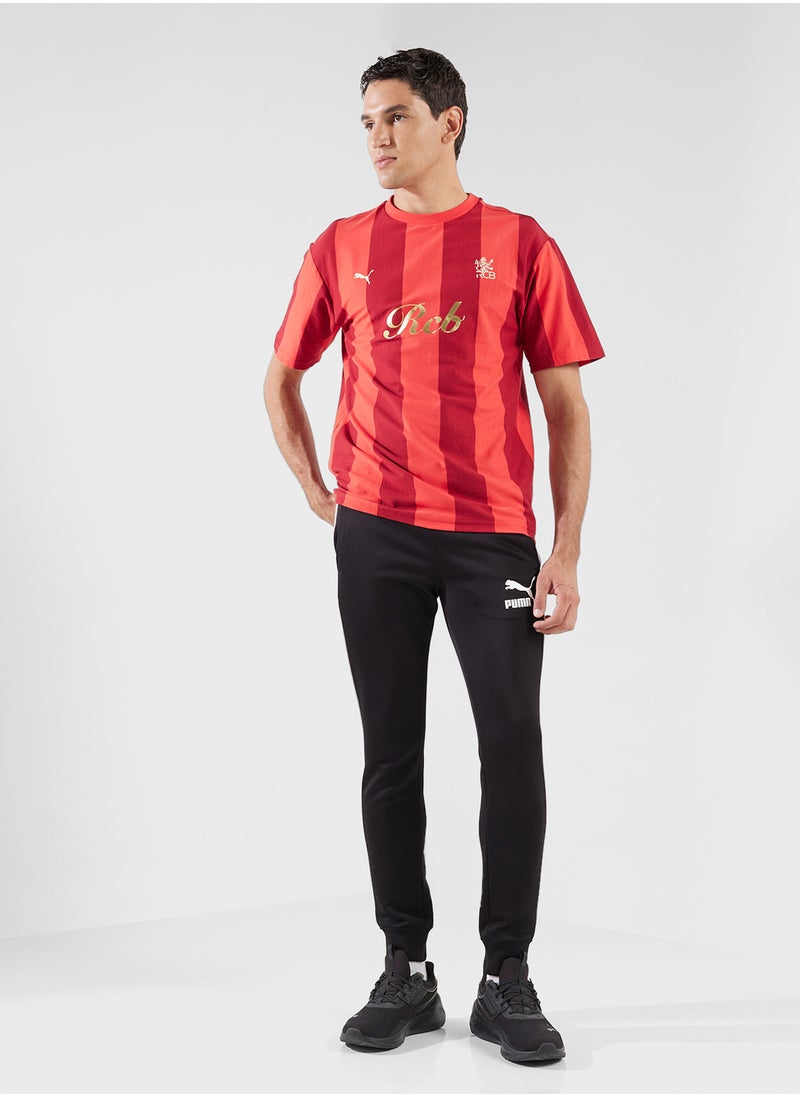 PUMA - Royal Challengers Bengaluru Retro Striper IPL T-Shirt - Image 1