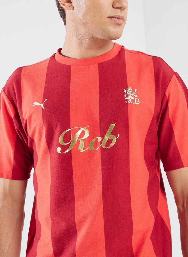 PUMA Royal Challengers Bengaluru Retro Striper IPL T-Shirt - Image 3