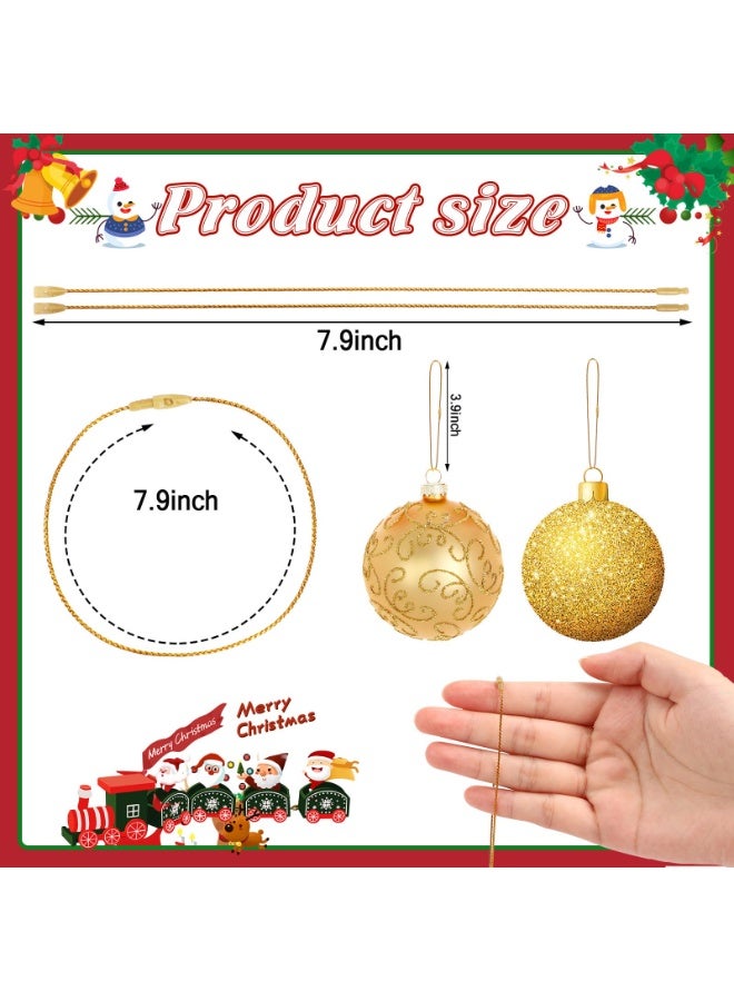 تشيلور 200 قطعة من شماعات زينة عيد الميلاد من Chielor، خيط زينة مزود بمشبك لزينة شجرة عيد الميلاد، خطافات زينة سهلة القفل، زينة شجرة عيد الميلاد، ديكور حفلات معلق (ذهبي). - Image 3