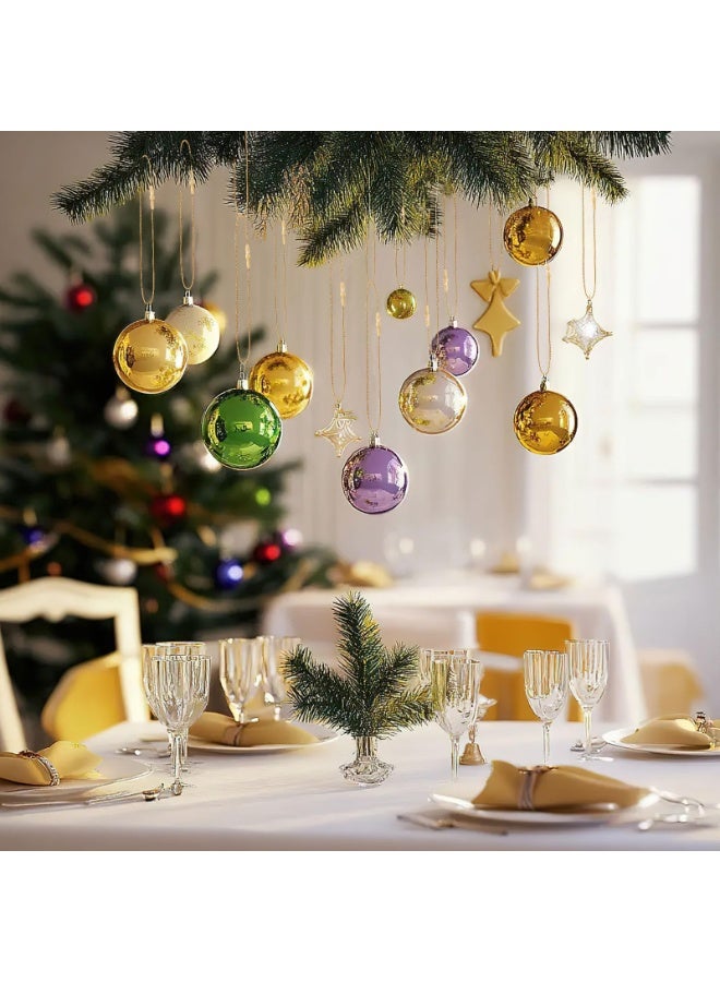 تشيلور 200 قطعة من شماعات زينة عيد الميلاد من Chielor، خيط زينة مزود بمشبك لزينة شجرة عيد الميلاد، خطافات زينة سهلة القفل، زينة شجرة عيد الميلاد، ديكور حفلات معلق (ذهبي). - Image 4