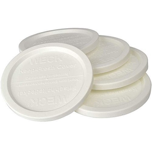 Weck Large JAR 5 Pack Keep Fresh Plastic LIDS, 5 Pack (Large = 4", 100mm Opening) Fits Models 738, 739, 740, 741, 742, 743, 744, 745, 776, 748, 974 - Image 2