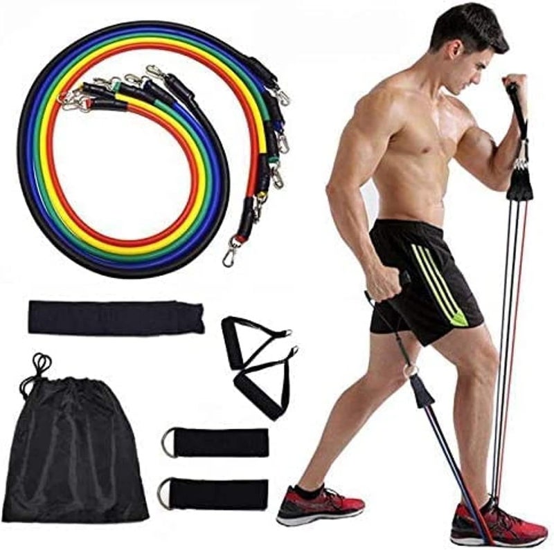 CITY STAR- 11 Pieces Workout Gym Cut with Ankle and Leg Ties Multipurpose Workout Professional Sports Equipment
