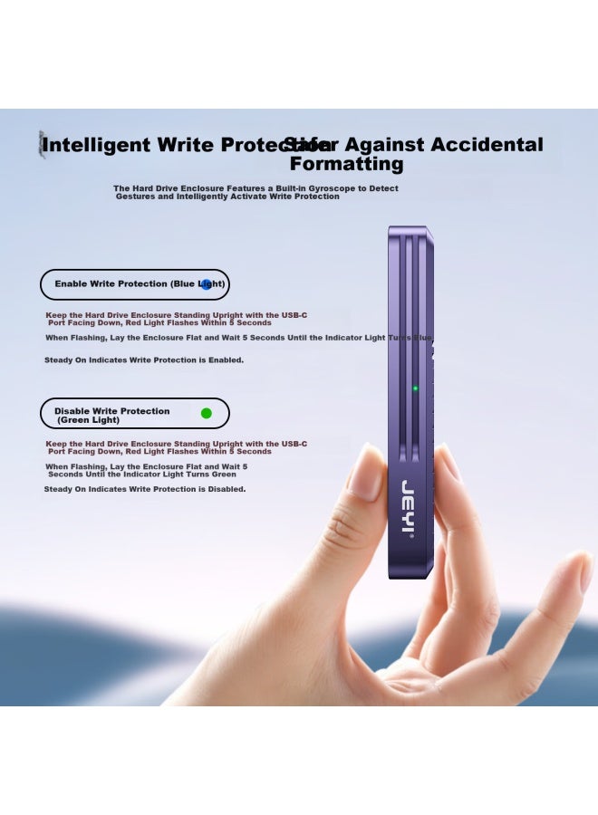 Jeyi M.2 Nvme Ssd Enclosure 10gbps Portable External Ssd Case With Built-in Write Protection - Image 2