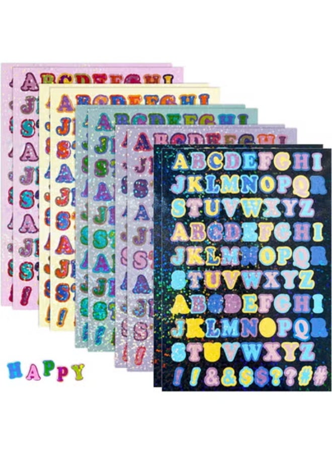 Peachjoy Colorful Letter Stickers, 880 Pieces Glitter Alphabet Stickers, Self-Adhesive for Kids, Home School Office Decoration DIY Crafts Scrapbooks Cards - Image 1