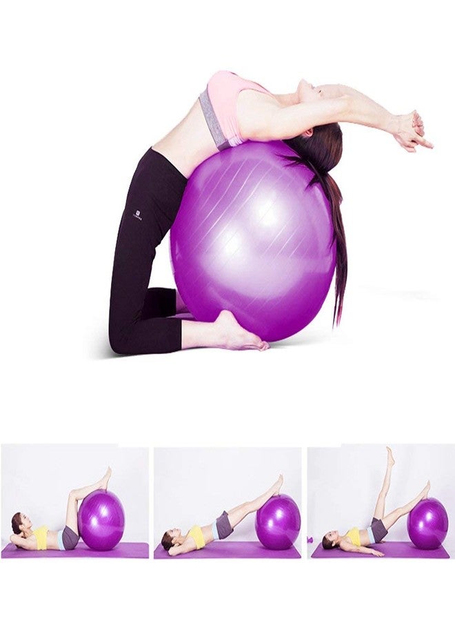 BRUSHFINCH Exercise Fitness Swiss Yoga Ball Supports- Anti Burst Extra Thick with Hand Pump for Home Gym - Birthing Ball with Pump for Yoga, Pilates, Fitness, Gym Ball, Pregnancy & Labour - Image 1