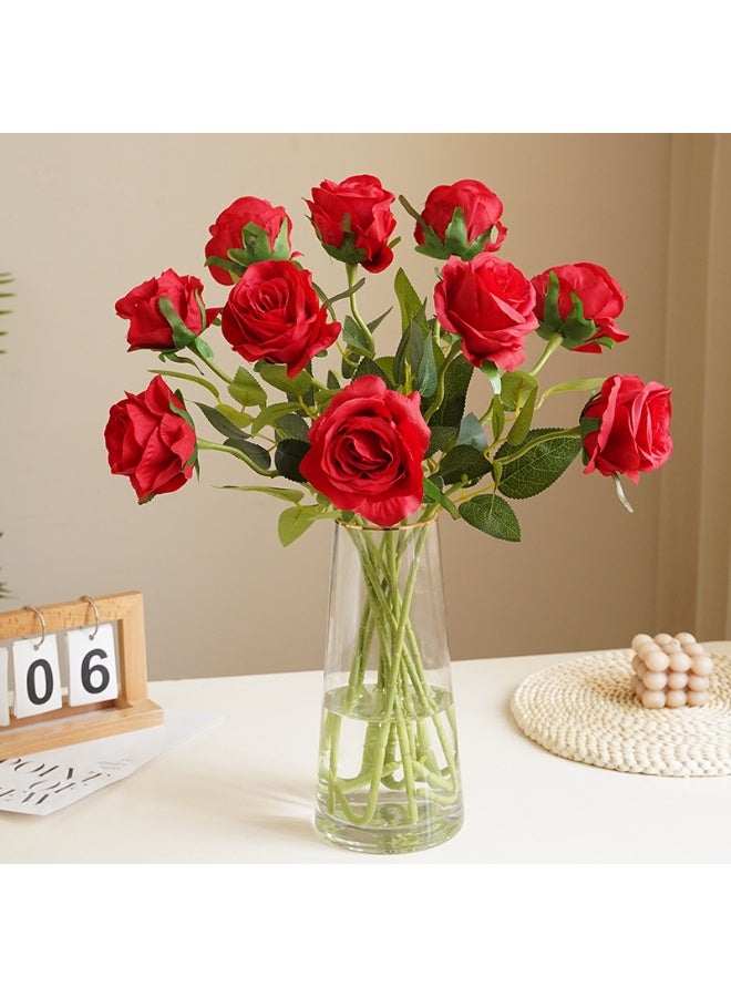 Artificial Rose,  Real Touch Faux Flower with Moisturizing Texture, Decorative Silk Rose for Home Decor, High-quality Wedding Prop, Photography Prop, Luxury Artificial Floral Ornament - Image 2