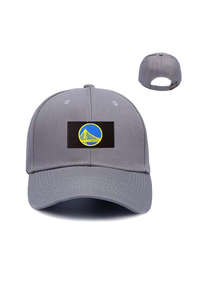 Grey Golden State Warriors Embroidered Versatile Adjustable Baseball Cap