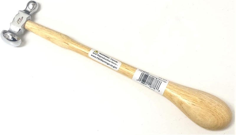 JTS Chasing Hammer 1" Full Domed Face Jewelry Crafts Metal Forming Jewelers Hammer by - Image 1