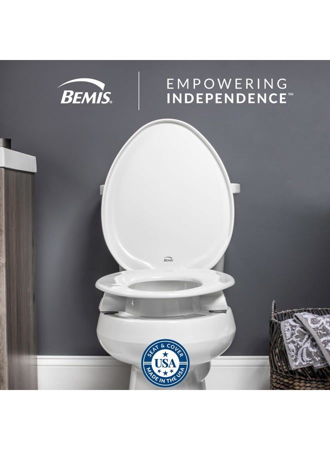 Bemis Independence 7YE85310TSS 000 New Larger Size Clean Shield 3" Raised Toilet Seat, Elongated, White - Image 2