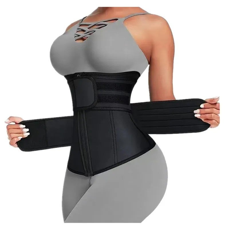 Bluejw Women's Nylon Neoprene Waist Trainer - Postpartum Belly Slimming Corset - Fitness Gym Sweat Belt & Waist Trimmers - Weight Loss Sauna Sweat Waist Cincher - Image 2