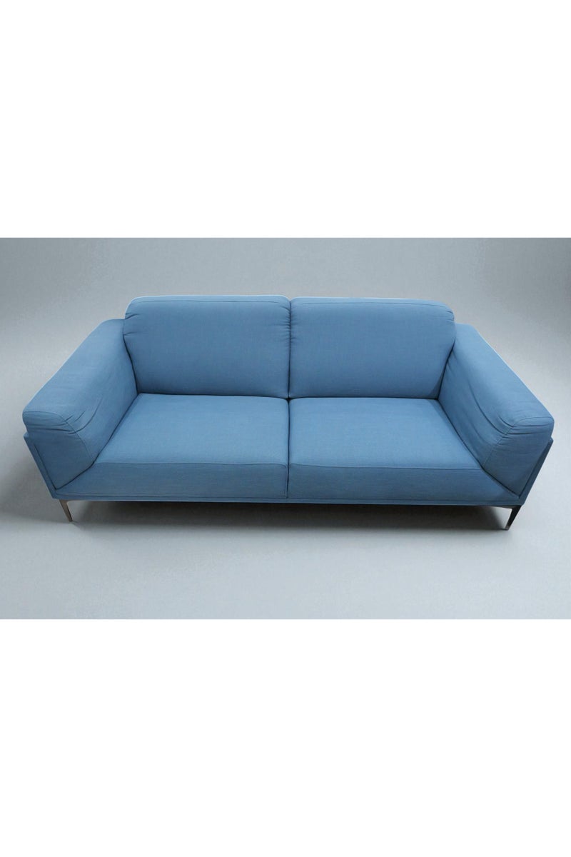 Generic Modern 3-Piece Living Room Sofa Set, Sky Blue Fabric, Metal Legs, Contemporary Design, 5 Seater - Image 4