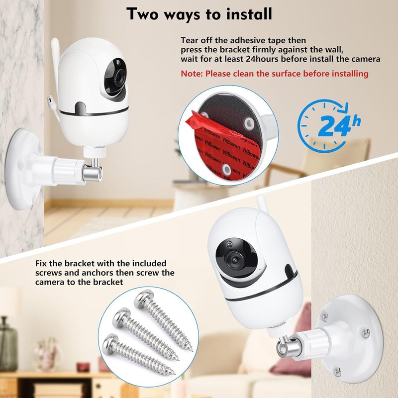 wochel Baby Monitor Mount for HelloBaby HB65HB40HB6550HB66HB6339HB6081HB6550 Pro ANMEATE SM935E Adjustable Baby Monitor Wall Mount with Perfect View Angle and Easy Installation - Image 5