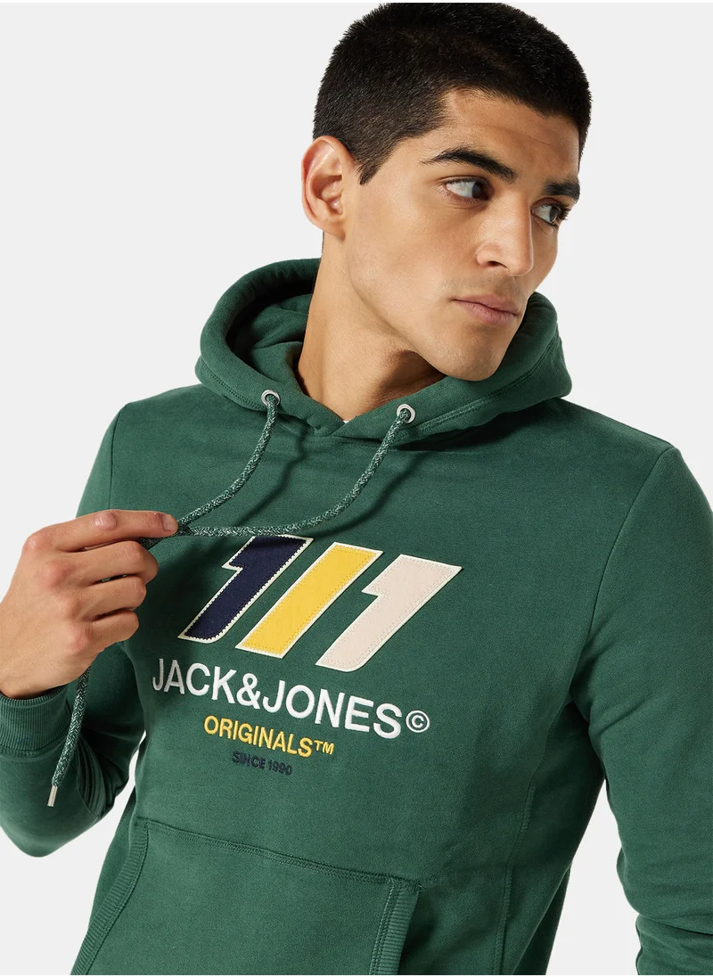 جاك اند جونز Essential Logo Long Sleeve Hoodie