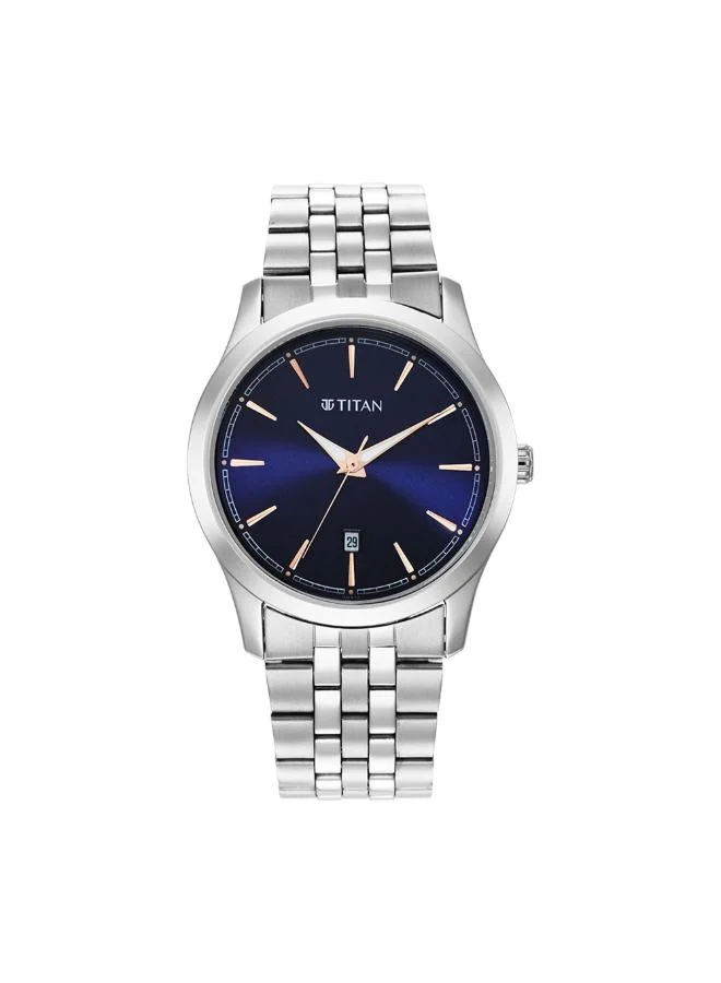 تيتان Men Analog Display Watch With Silver Stainless Steel Strap - 1823SM02