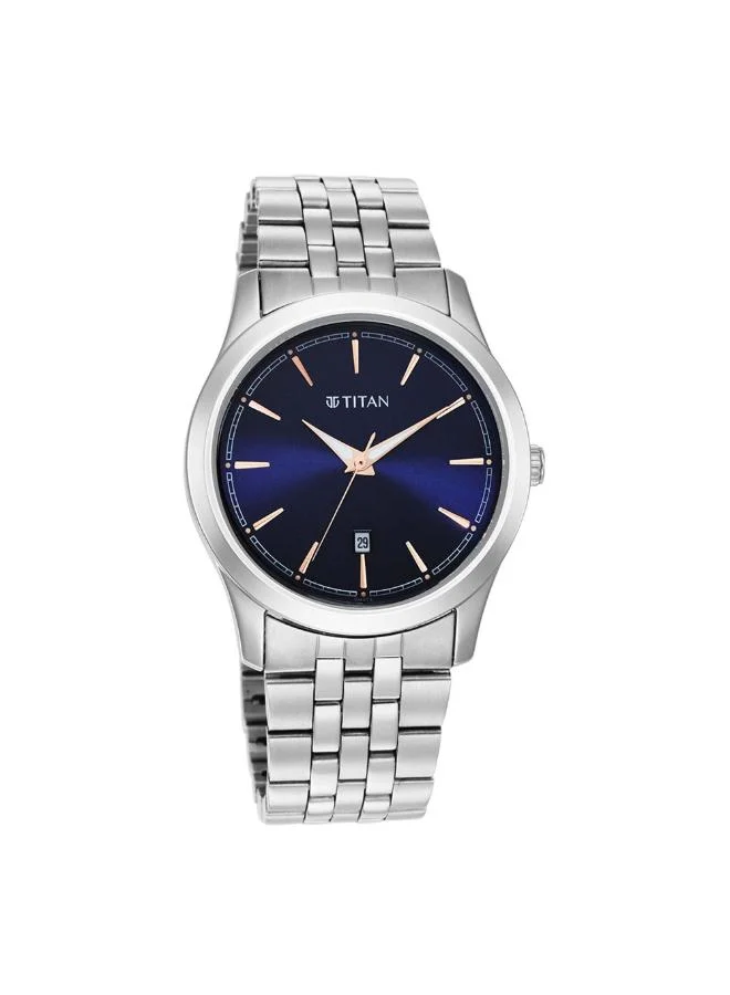 تيتان Men Analog Display Watch With Silver Stainless Steel Strap - 1823SM02