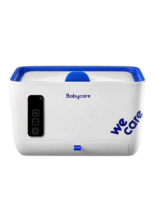 Babycare - Babycare - Wipe Warmer Machine, White/Blue, 1 Pc, Baby Wipe Heating Unit, Temperature Control, BPA-Free, Non-Toxic, Portable, Easy to Use, Safe for Infants, Consistent Warmth, Hygienic Wipe Storage, Electronic Heating System, Ideal for Nursery, Keeps Wipes Moist and Warm, Convenient Baby Care Solution - Image 1