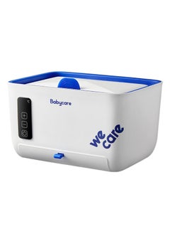 Babycare Babycare - Wipe Warmer Machine, White/Blue, 1 Pc, Baby Wipe Heating Unit, Temperature Control, BPA-Free, Non-Toxic, Portable, Easy to Use, Safe for Infants, Consistent Warmth, Hygienic Wipe Storage, Electronic Heating System, Ideal for Nursery, Keeps Wipes Moist and Warm, Convenient Baby Care Solution  - Image 2