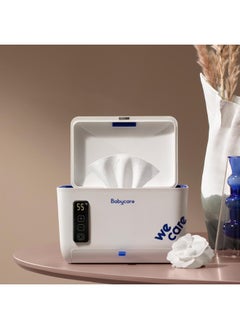 Babycare Babycare - Wipe Warmer Machine, White/Blue, 1 Pc, Baby Wipe Heating Unit, Temperature Control, BPA-Free, Non-Toxic, Portable, Easy to Use, Safe for Infants, Consistent Warmth, Hygienic Wipe Storage, Electronic Heating System, Ideal for Nursery, Keeps Wipes Moist and Warm, Convenient Baby Care Solution  - Image 3