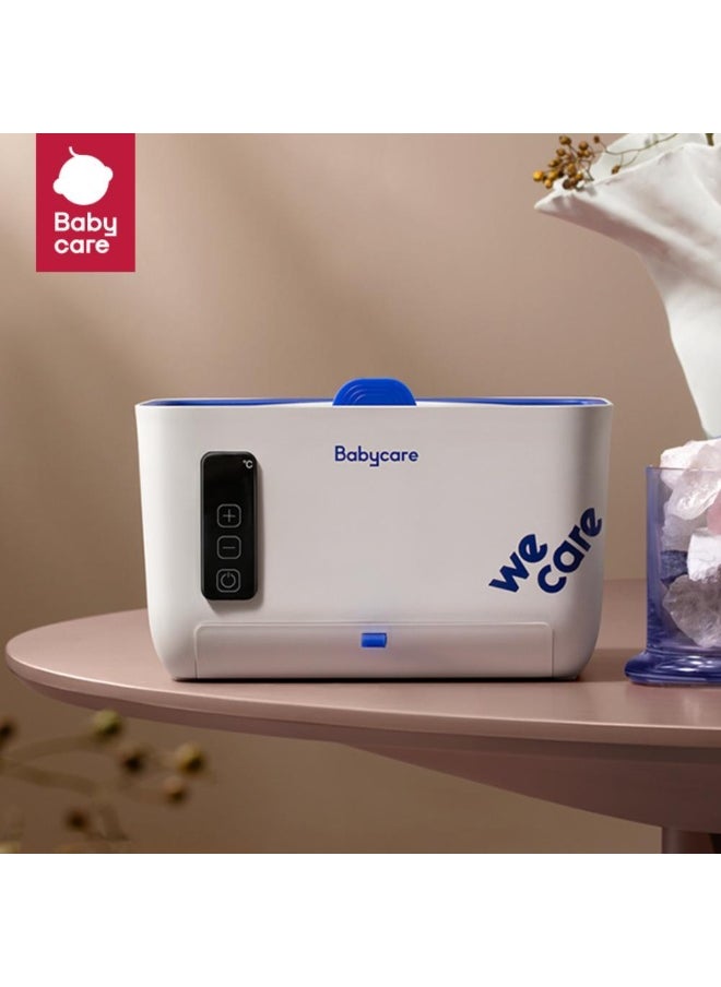 Babycare - Babycare - Wipe Warmer Machine, White/Blue, 1 Pc, Baby Wipe Heating Unit, Temperature Control, BPA-Free, Non-Toxic, Portable, Easy to Use, Safe for Infants, Consistent Warmth, Hygienic Wipe Storage, Electronic Heating System, Ideal for Nursery, Keeps Wipes Moist and Warm, Convenient Baby Care Solution - Image 1