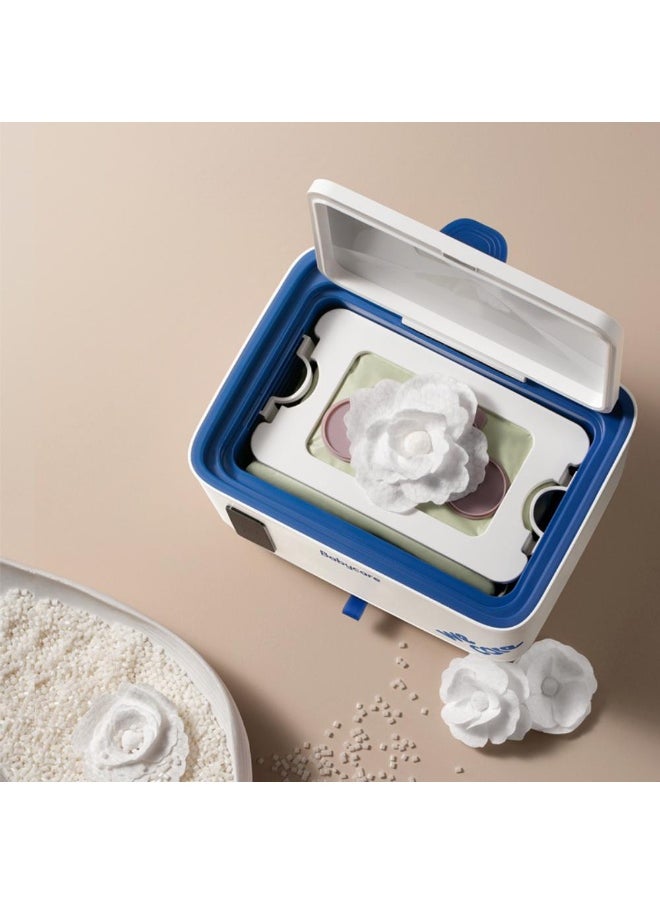 Babycare - Babycare - Wipe Warmer Machine, White/Blue, 1 Pc, Baby Wipe Heating Unit, Temperature Control, BPA-Free, Non-Toxic, Portable, Easy to Use, Safe for Infants, Consistent Warmth, Hygienic Wipe Storage, Electronic Heating System, Ideal for Nursery, Keeps Wipes Moist and Warm, Convenient Baby Care Solution - Image 1