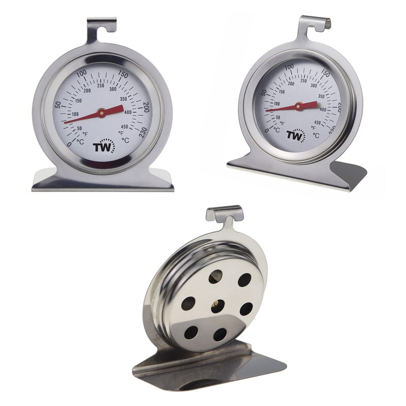 Thermometer World ترمومتر وورلد لفرن الكهرباء والغاز - مقياس حرارة فرن بالقرص - ترمومتر يبقى في الفرن - ستانلس ستيل - Image 2