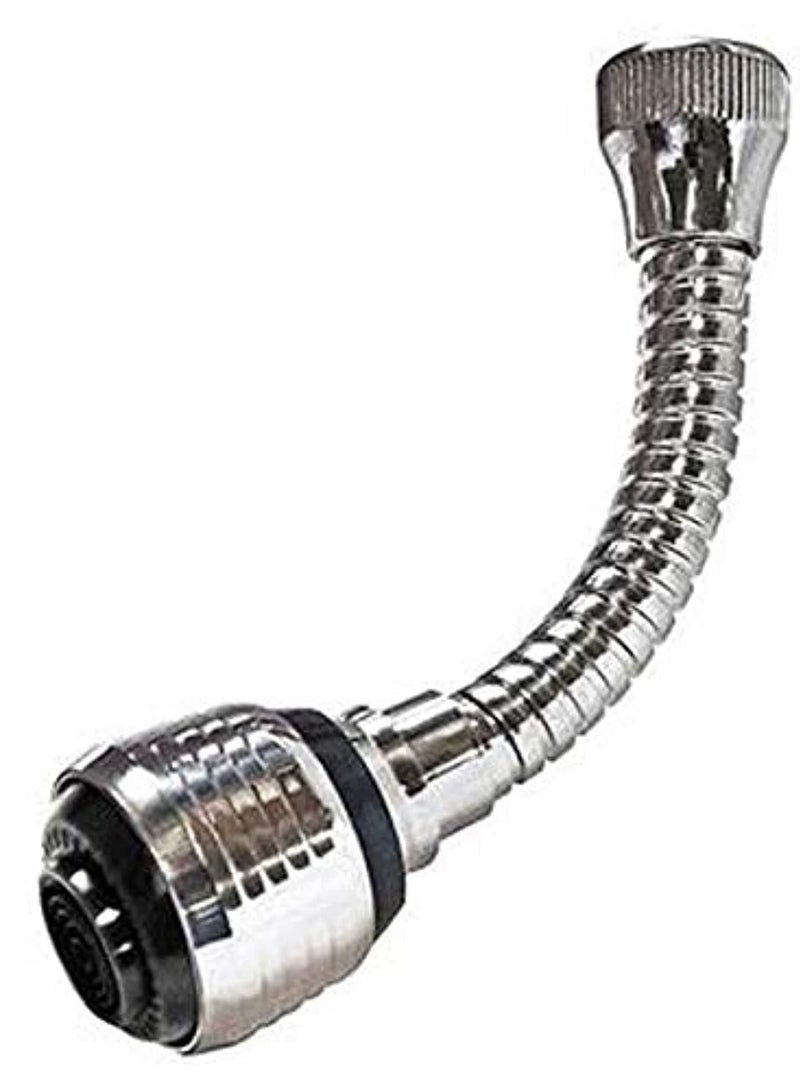 Turbo Flex 360 Instant Hands Free Faucet Swivel Spray Sink Hose Silver 6inch - Image 1