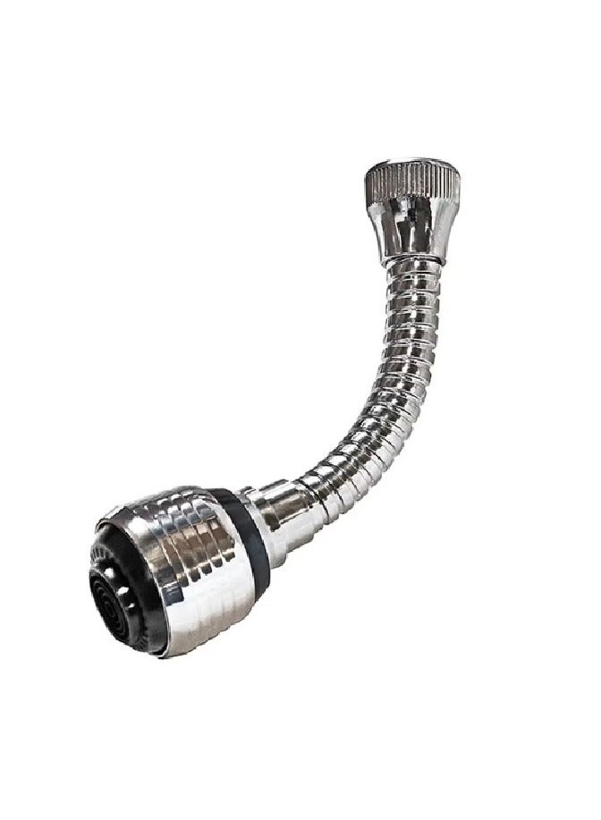 Turbo Flex 360 Instant Hands Free Faucet Swivel Spray Sink Hose Silver 6inch - Image 4