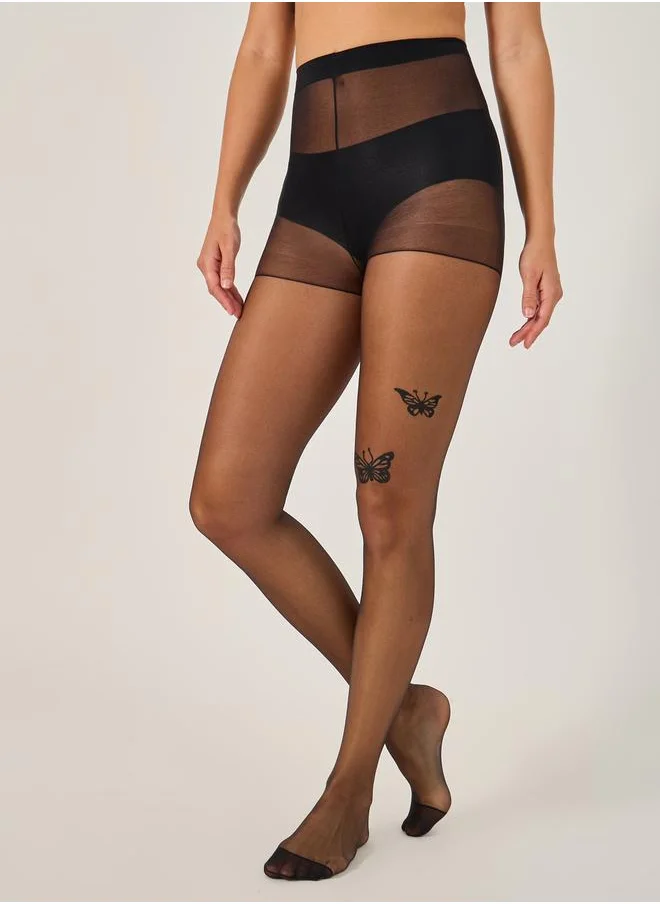 ستايلي 15D Butterfly Design Stockings